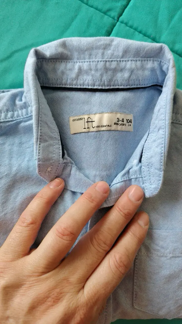 Camisa de niño azul claro talla 3-4 años - 3