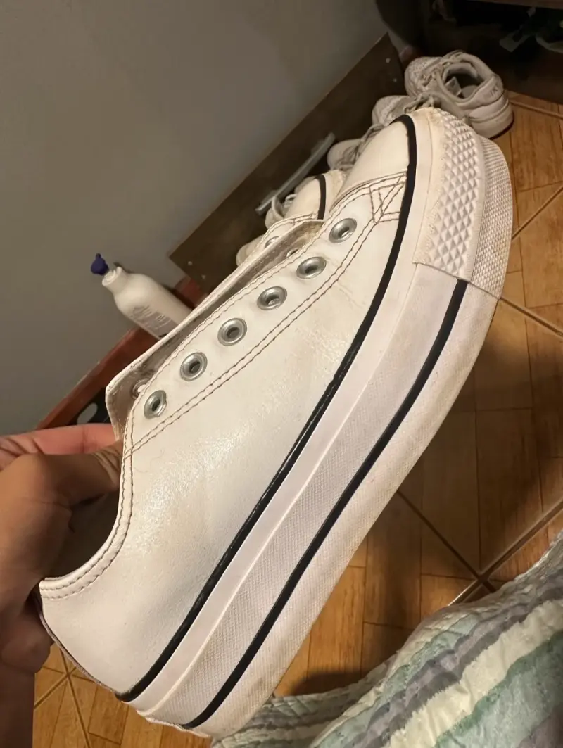 Zapatillas blancas Converse All Star sin cordones - 1