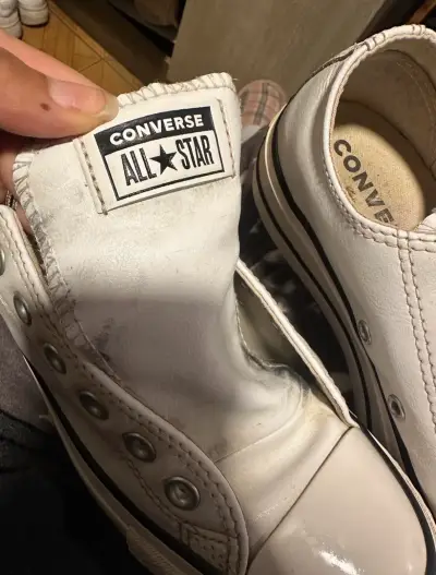 Zapatillas blancas Converse All Star sin cordones - miniatura 3