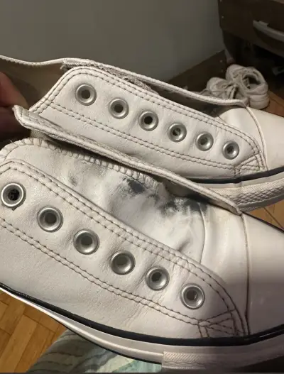 Zapatillas blancas Converse All Star sin cordones - miniatura 4