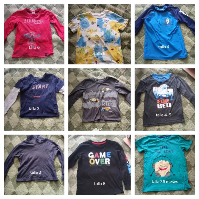 Lote de ropa infantil variada talla 6 - 3