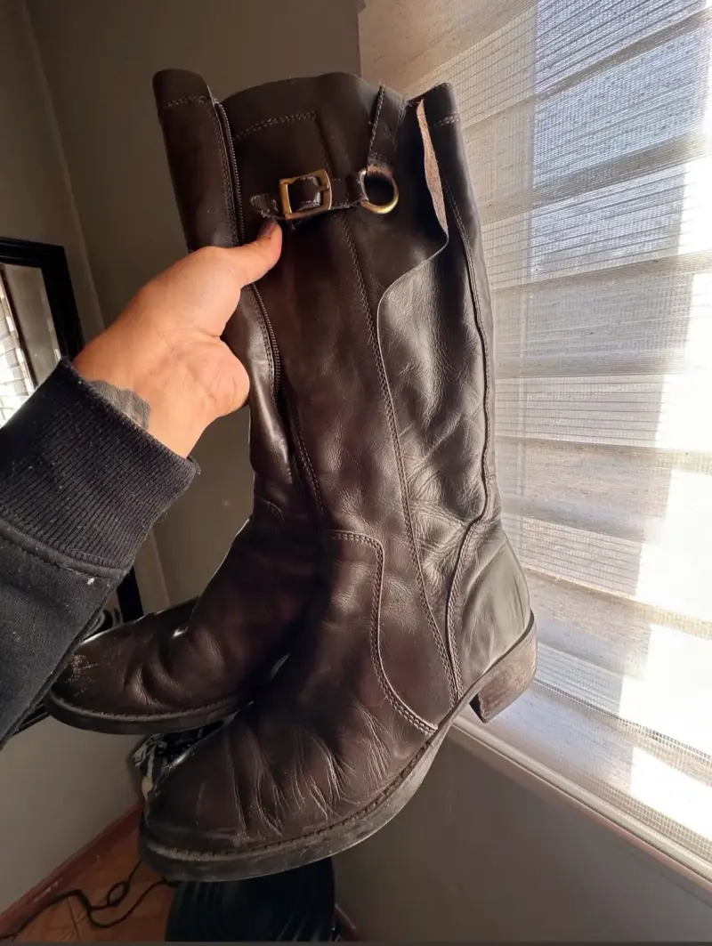 Botas de cuero Gacel marrón con hebilla - 1