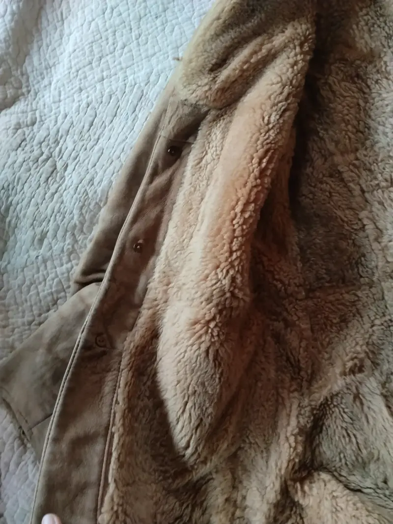 Chaqueta de cuero con forro de lana para mujer - 4