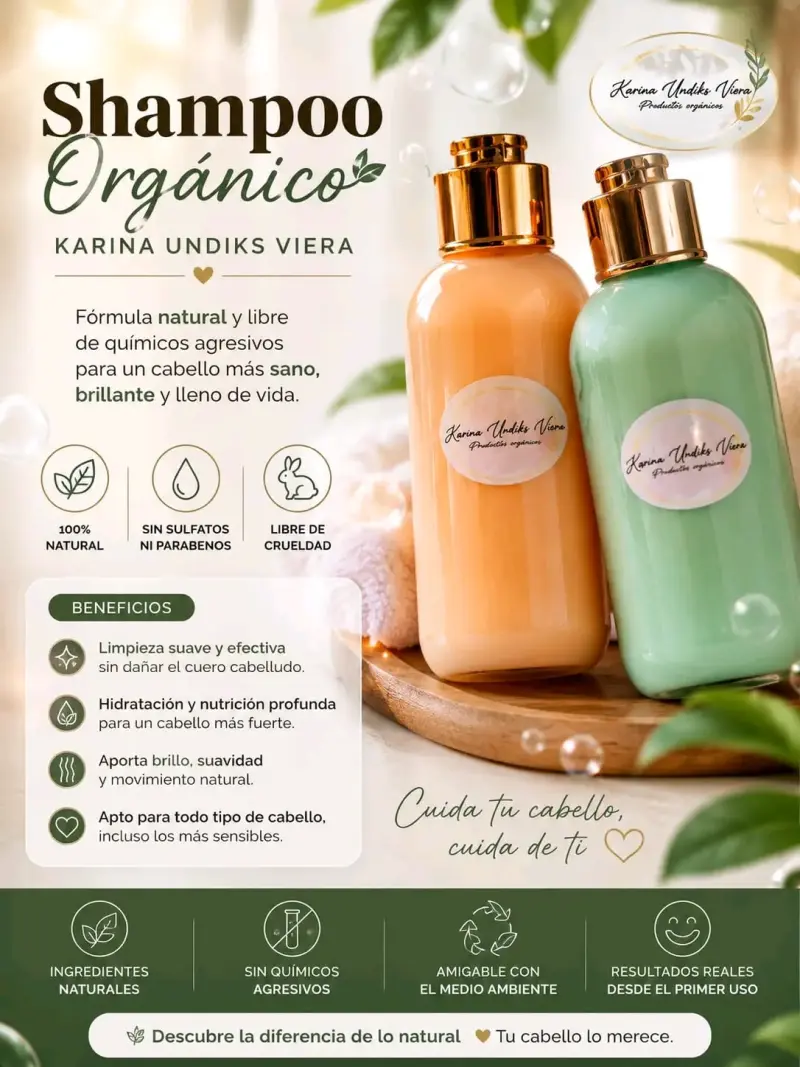 Set de Shampoo y Acondicionador Orgánicos Karina Undiks Viera - 2