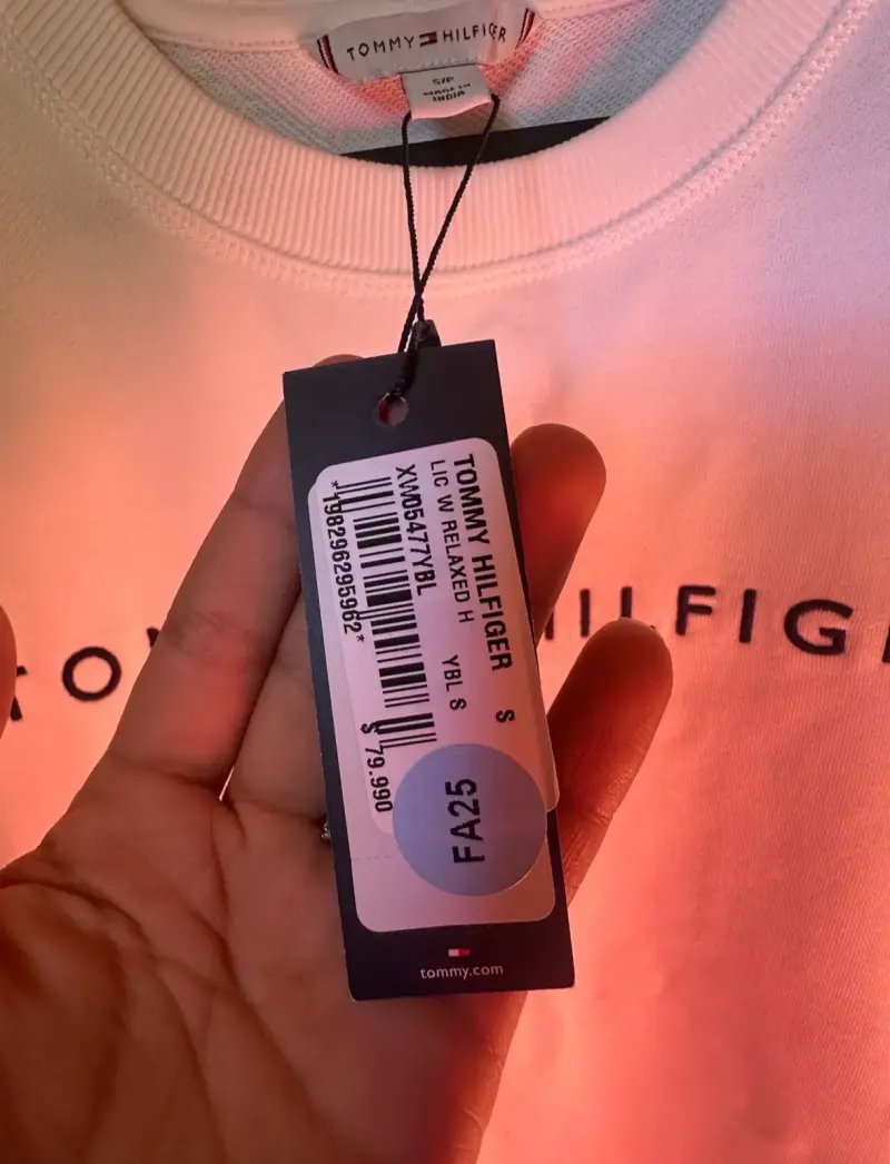 Vestido poleron Tommy Hilfiger blanco con logo - 2