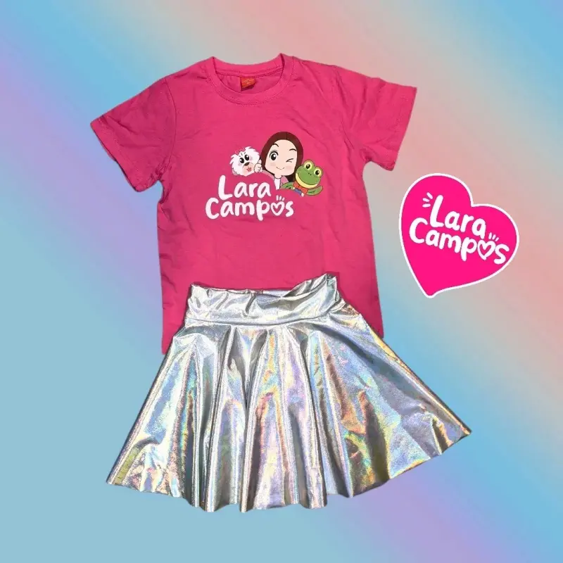 Conjunto infantil Lara Campos polera y falda