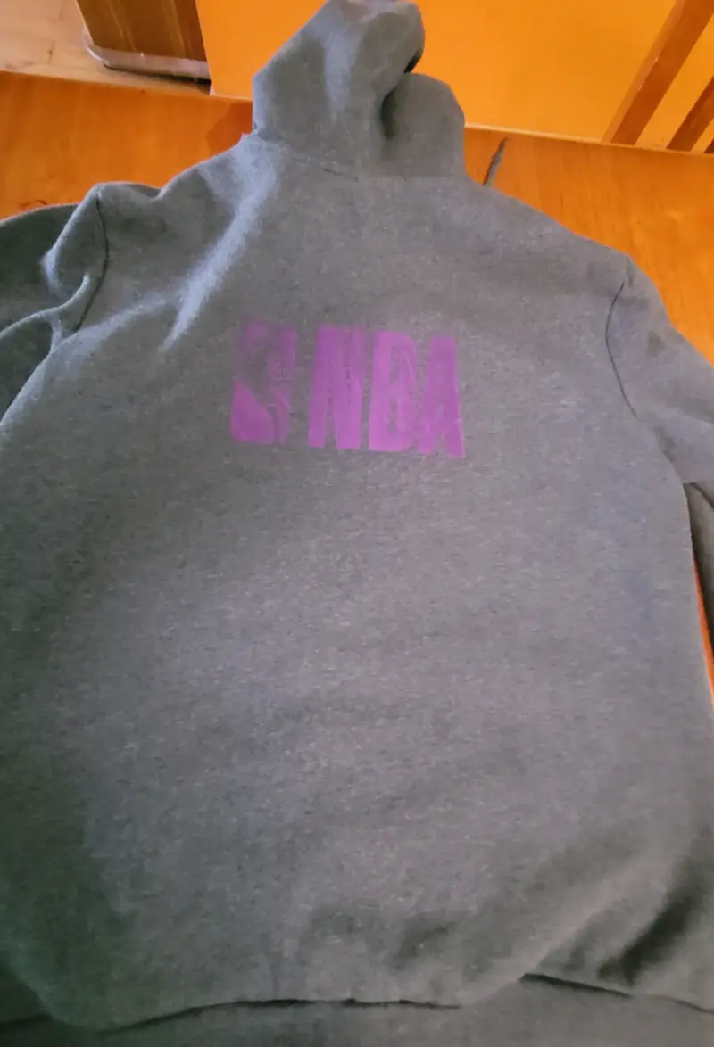 Polerón con capucha NBA gris oscuro talla XXL - 3
