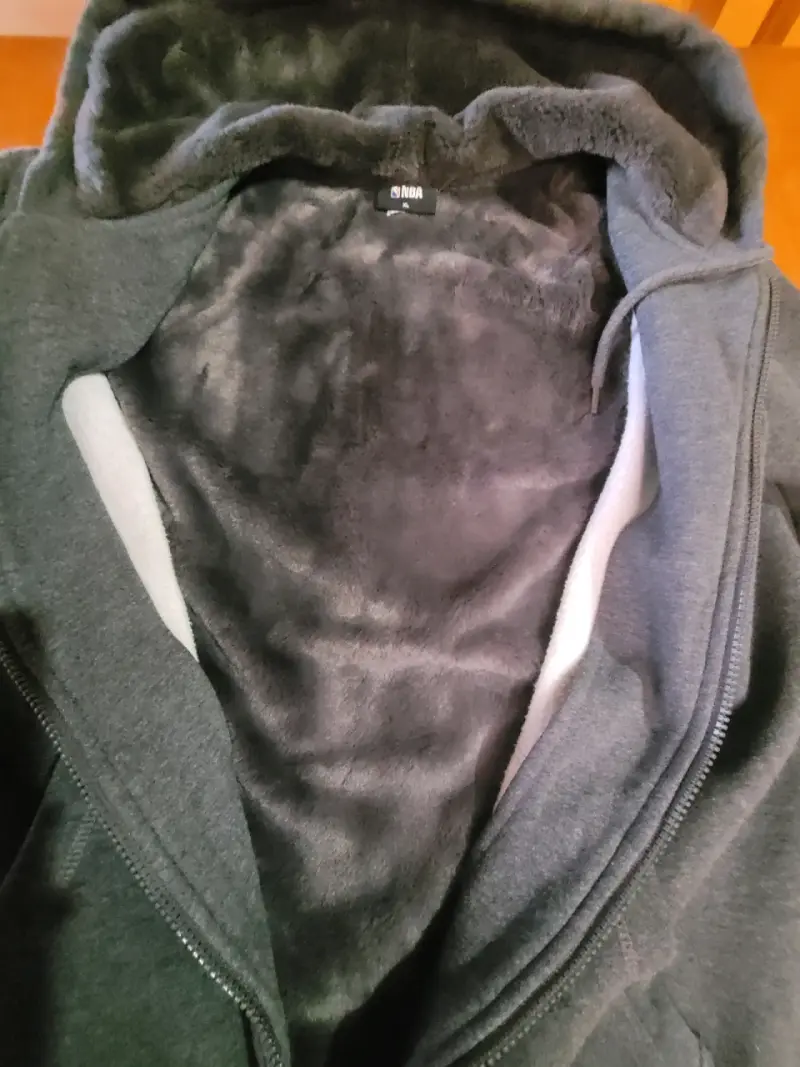 Polerón con capucha NBA gris oscuro talla XXL - 4