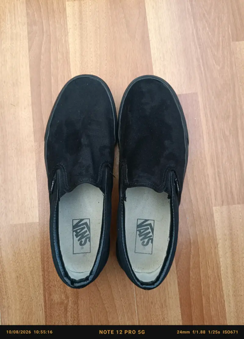 Zapatillas negras Vans slip-on unisex - 1