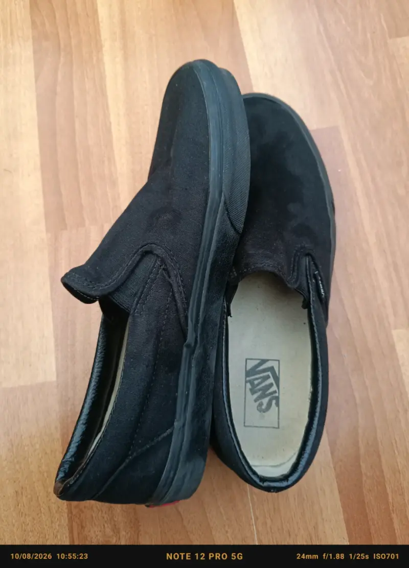 Zapatillas negras Vans slip-on unisex - 2