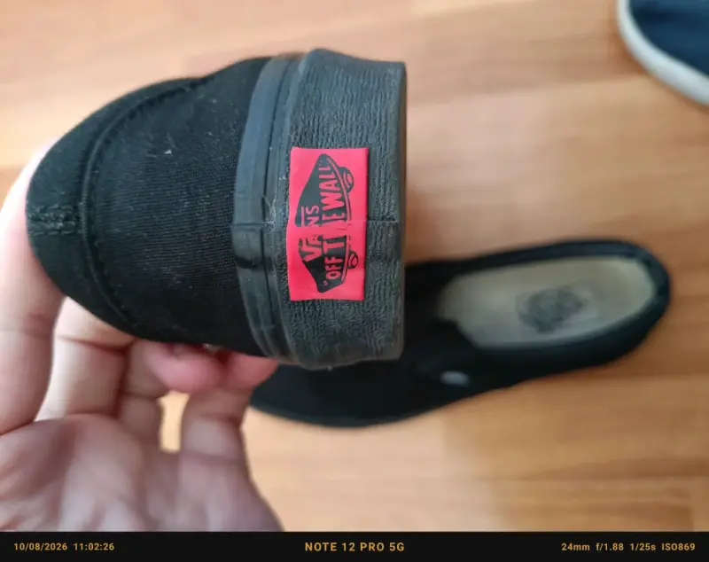 Zapatillas negras Vans slip-on unisex - 3