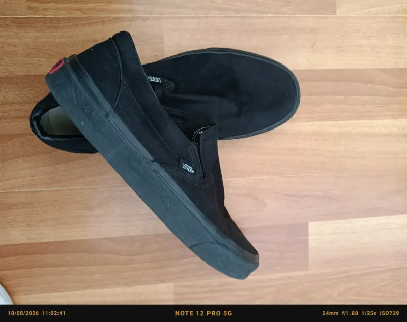 Zapatillas negras Vans slip-on unisex - 4