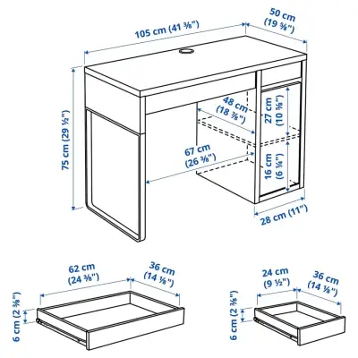 Escritorio Micke IKEA USADO - miniatura 2