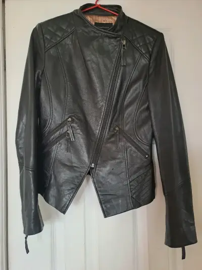 Chaqueta 100% cuero negra - miniatura 1