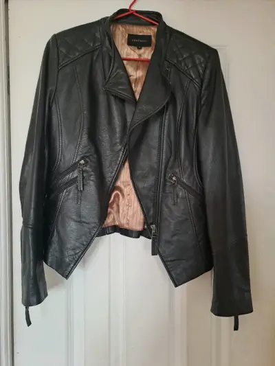 Chaqueta 100% cuero negra - miniatura 2