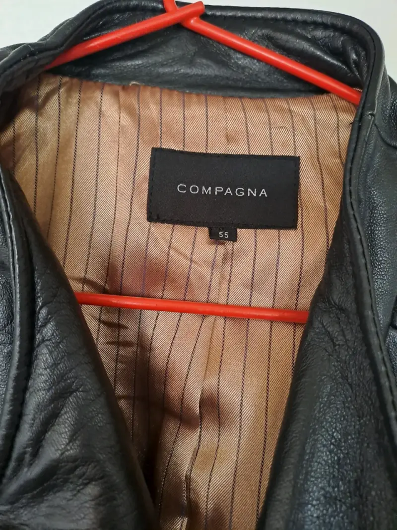 Chaqueta 100% cuero negra - 5