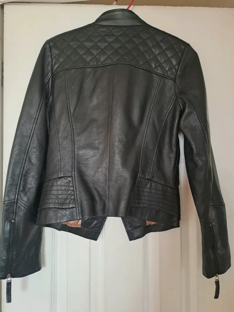Chaqueta 100% cuero negra - 6