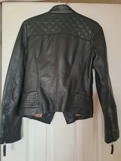 Chaqueta 100% cuero negra - miniatura 6