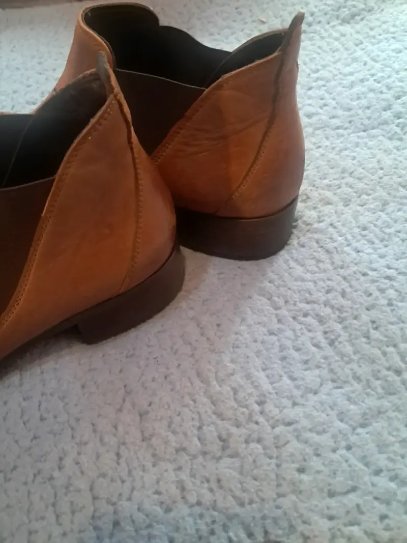 Botines de cuero marrón talla 39 - 2