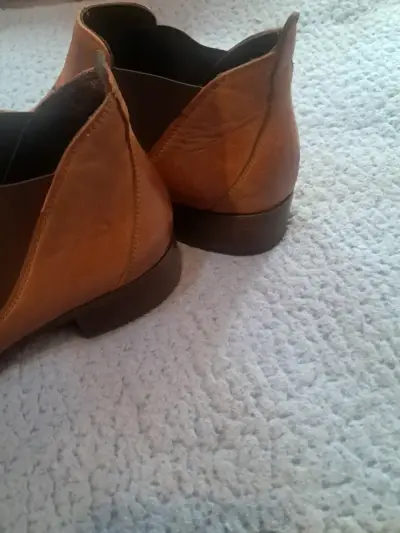 Botines de cuero marrón talla 39 - miniatura 2