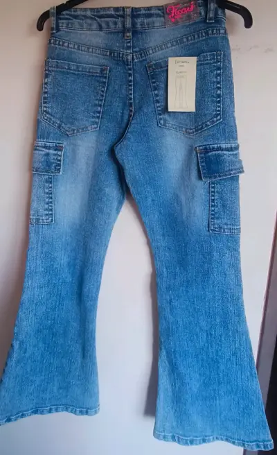 Jeans acampanados para niña Ficcus azul - miniatura 1