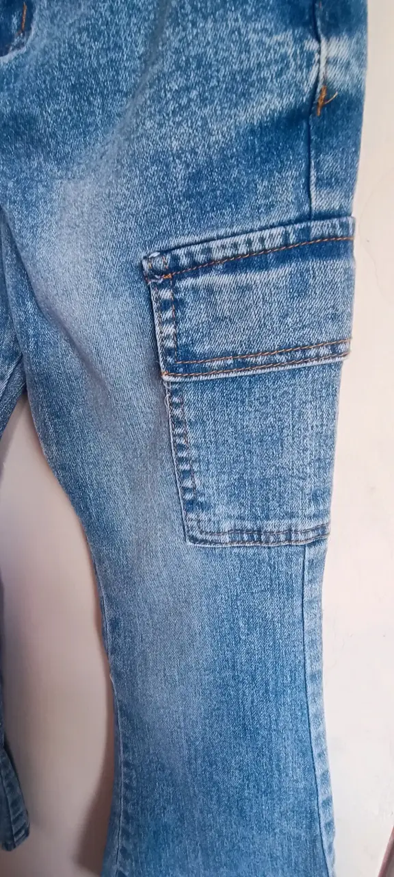 Jeans acampanados para niña Ficcus azul - 2