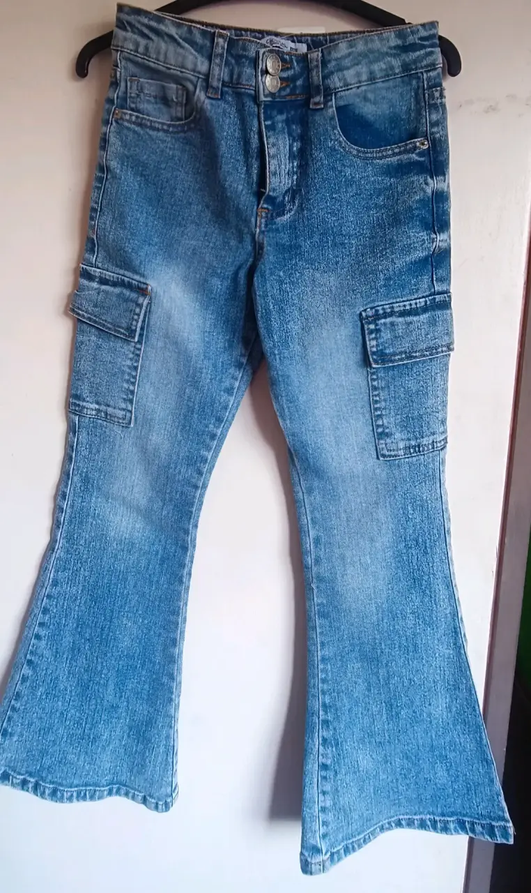 Jeans acampanados para niña Ficcus azul - 3
