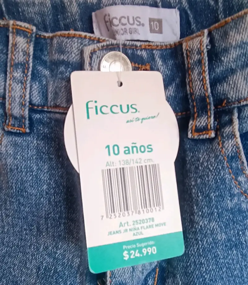 Jeans acampanados para niña Ficcus azul - 4