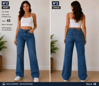 Jeans Mujer Tiro Medio Corte Recto - miniatura 5