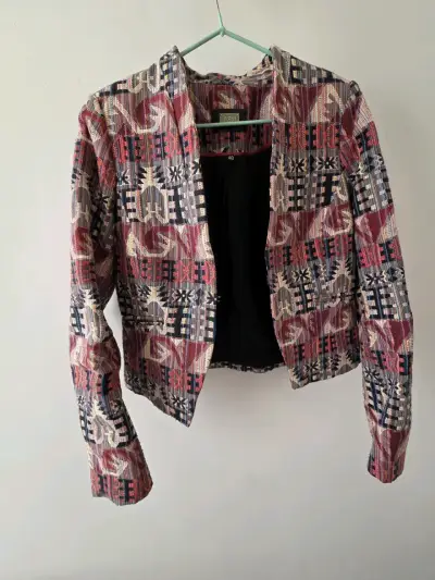 Chaqueta estampada estilo étnico para mujer - miniatura 1