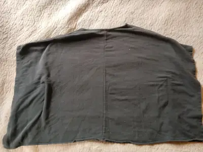 Poncho de algodon negro con bordado floral Zara - miniatura 5
