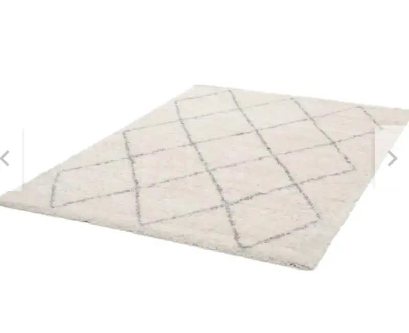 NUEVA Alfombra blanca con diseño geométrico - 4