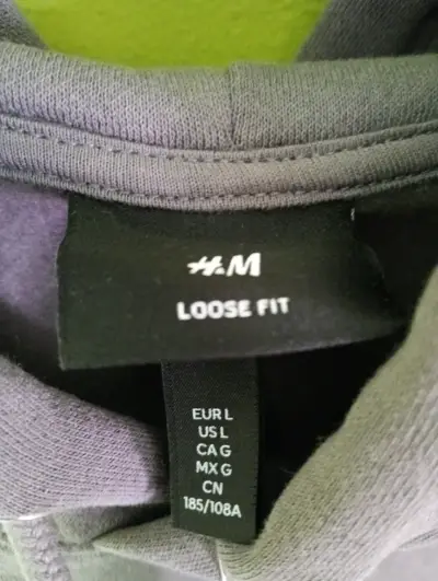 Polerón Gris HyM Loose Fit Talla L - miniatura 2