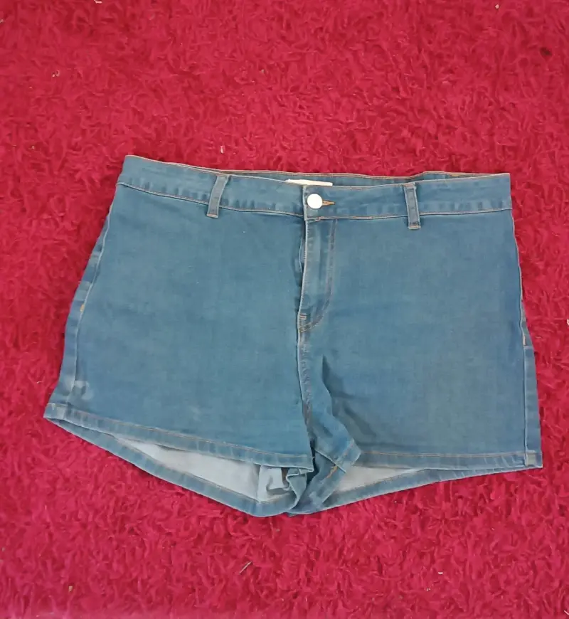 Shorts de mezclilla azul para mujer