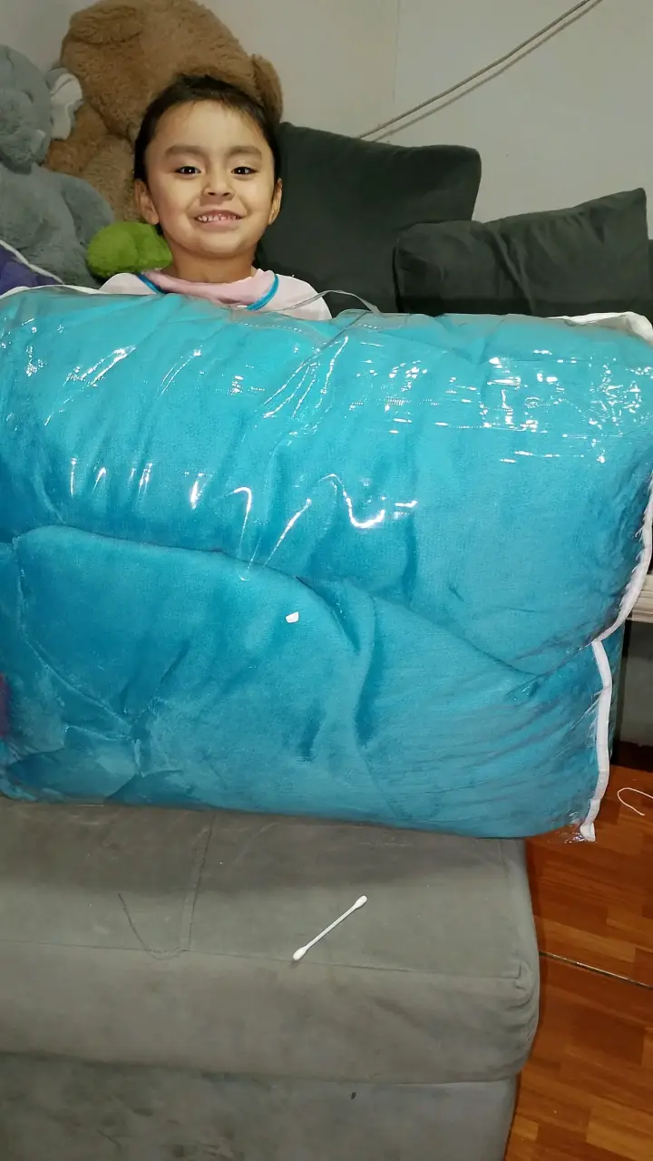 Cobertor de polar turquesa suave y cálido - 1
