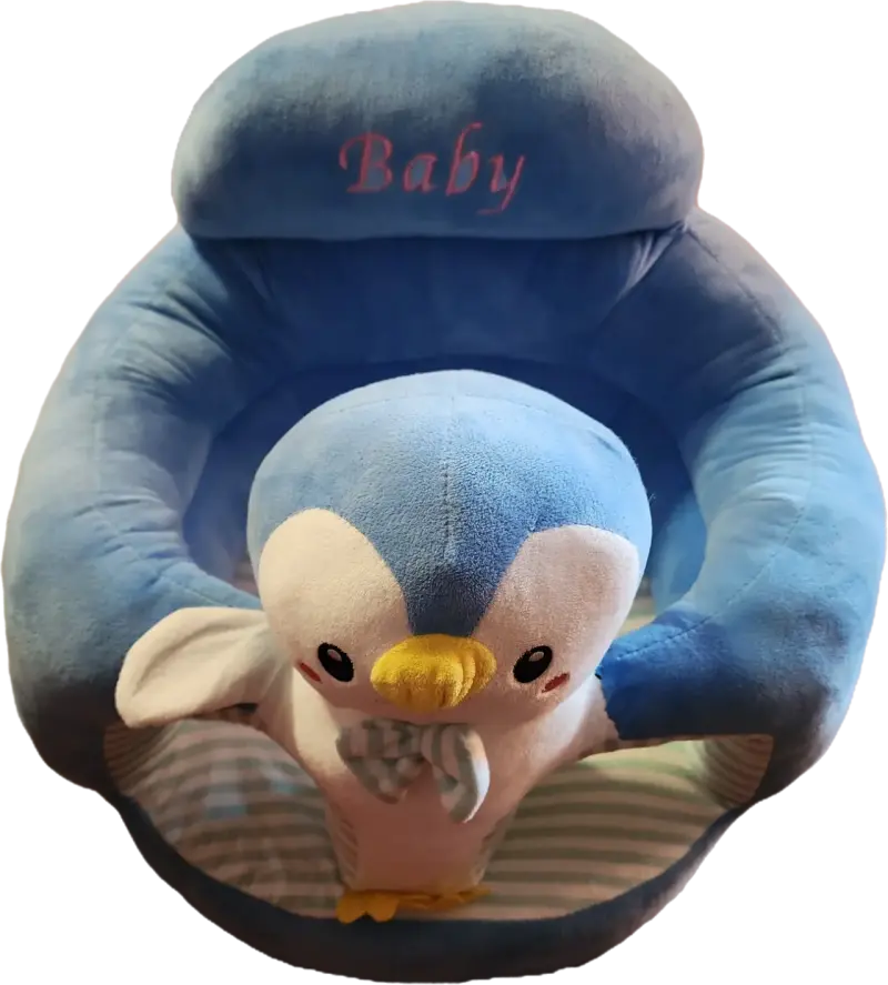 Sillón de suelo para bebé pingüino azul - 2