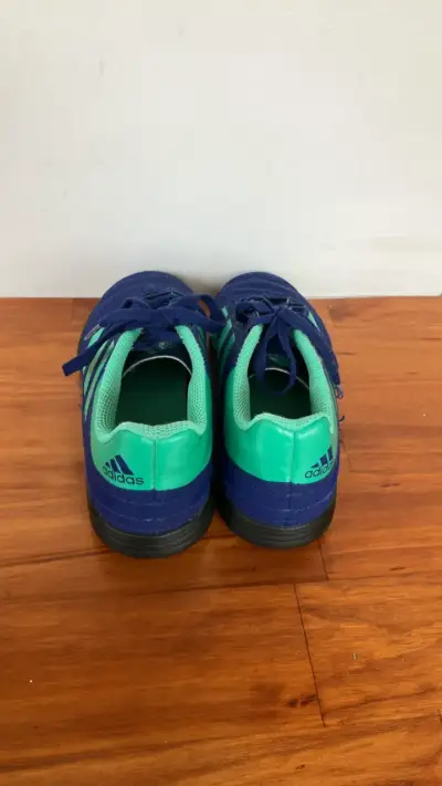 Zapatillas fútbol niño, Adidas azul y verde - miniatura 4