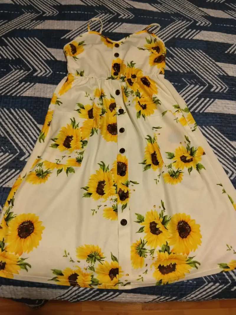 Vestido de verano con estampado de girasoles - 2