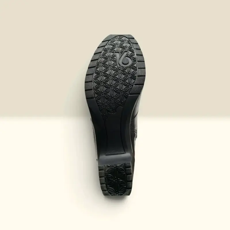 Botines de cuero negro con hebilla - 3