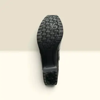 Botines de cuero negro con hebilla - miniatura 3