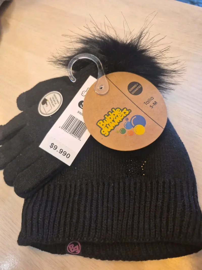 Set de gorro y guantes Bubble Gummers gris para invierno - 2