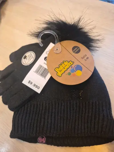 Set de gorro y guantes Bubble Gummers gris para invierno - miniatura 2