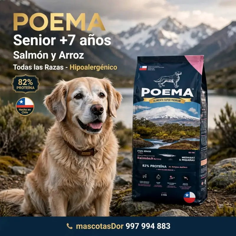 Alimento perros senior Poema salmón y arroz 12kg - 1