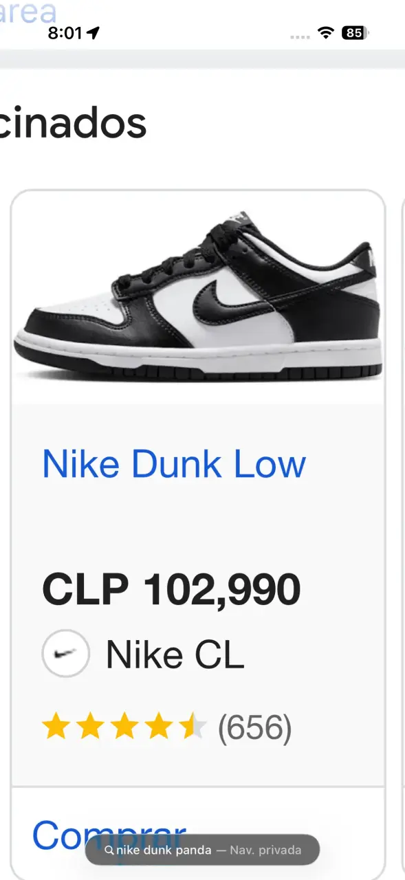 Zapatillas Nike Dunk Low Blanco y Negro