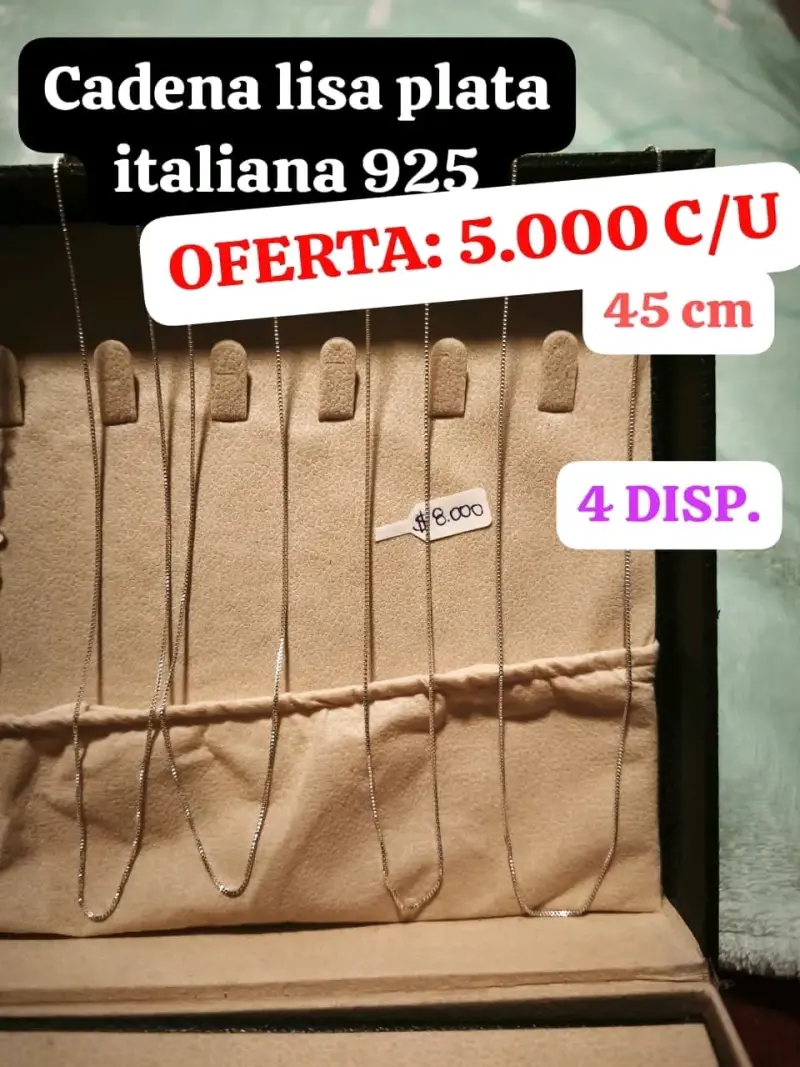 Cadena de plata italiana 925 de 45 cm - 1