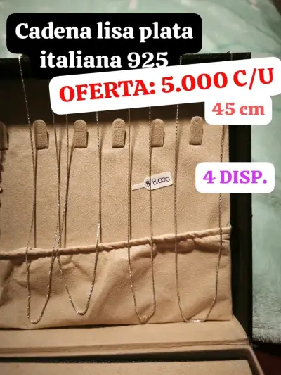 Cadena de plata italiana 925 de 45 cm - miniatura 1