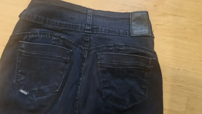 Jeans wados para mujer de mezclilla - 4