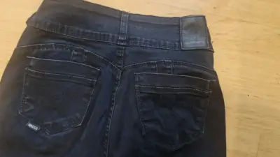 Jeans wados para mujer de mezclilla - miniatura 4