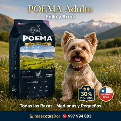Alimento perros Poema Adulto Pollo y Arroz 3kg - miniatura 1