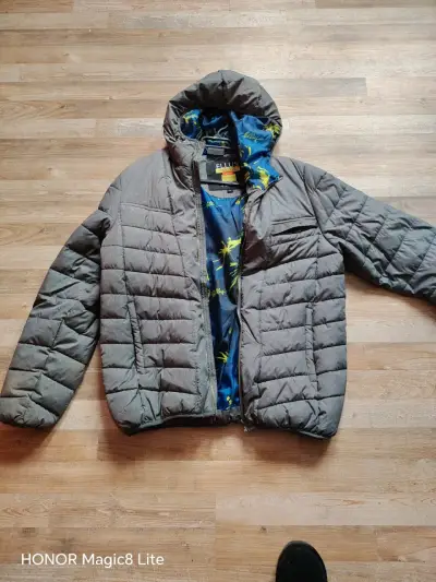 Chaqueta acolchada gris Ellus con capucha - miniatura 1